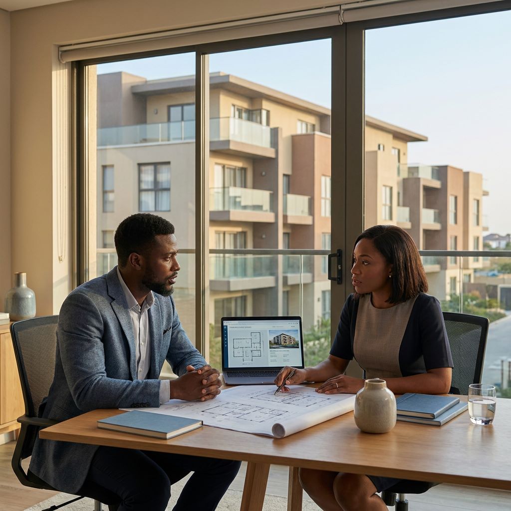 Nigerian property adviser reviewing a real-estate opportunity